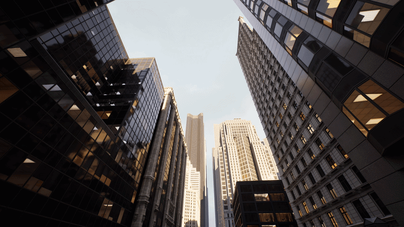 Modern city architecture representing enterprise transformation