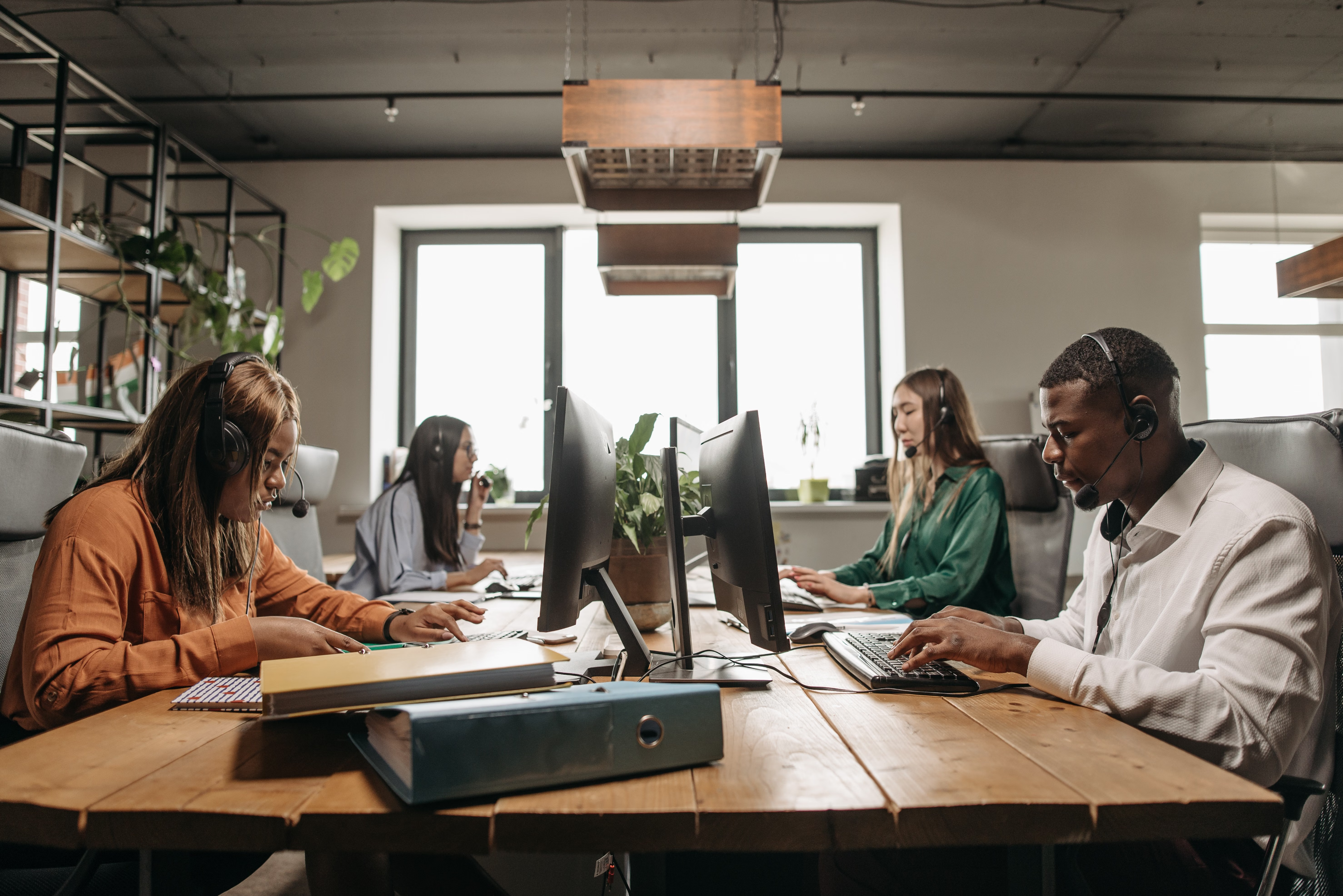 Customer experience team at work