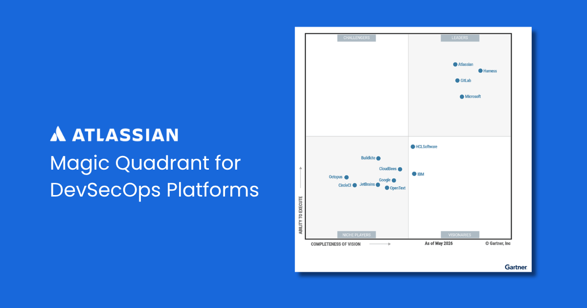 Atlassian – Leader in the 2026 Gartner MQ for DevSecOps Platforms